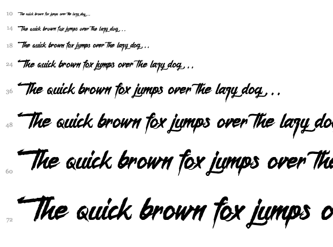 Captain Redemption font waterfall